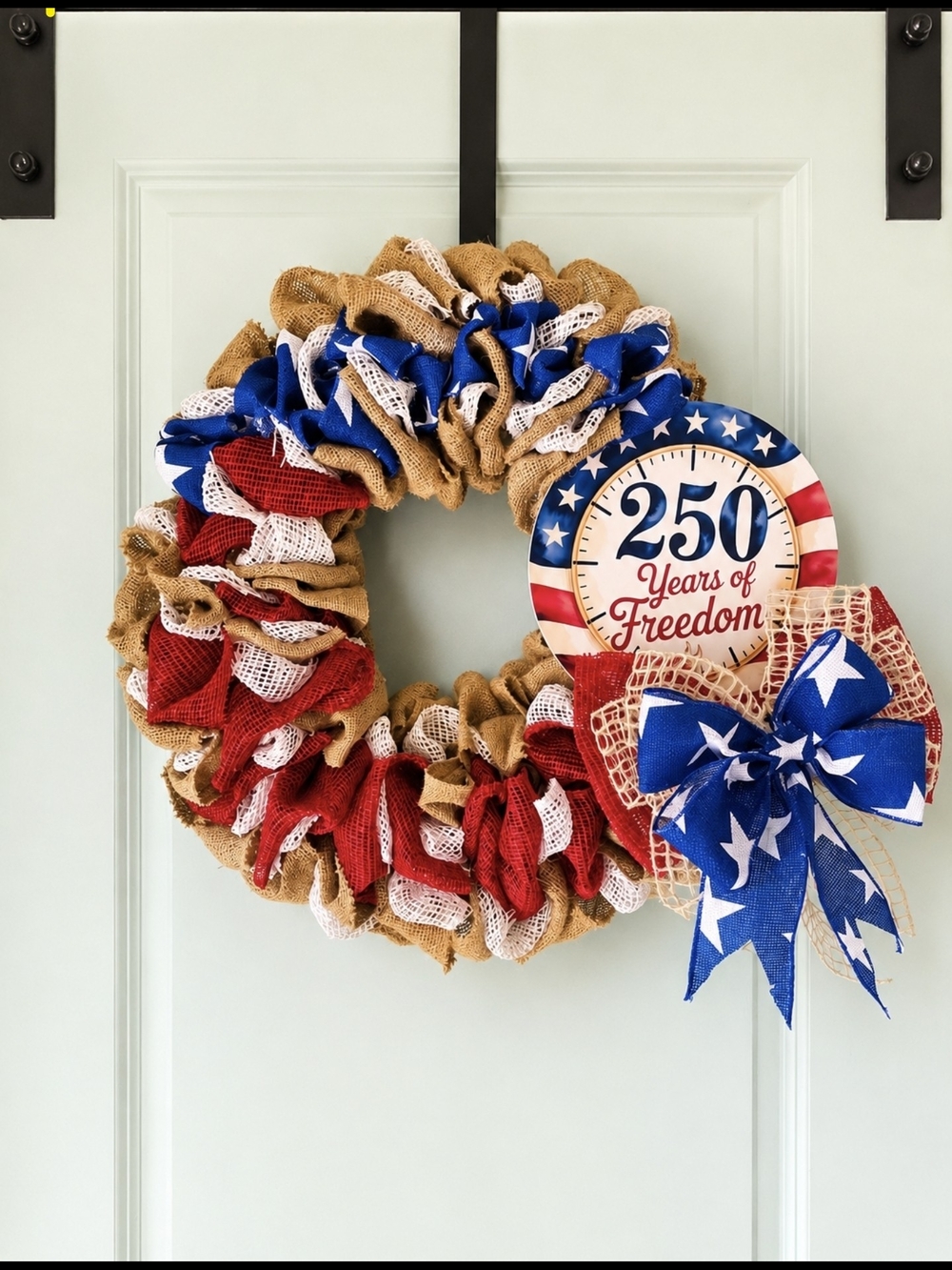 🇺🇸 Handmade 250 Years of Freedom Patriotic Wreath 🇺🇸